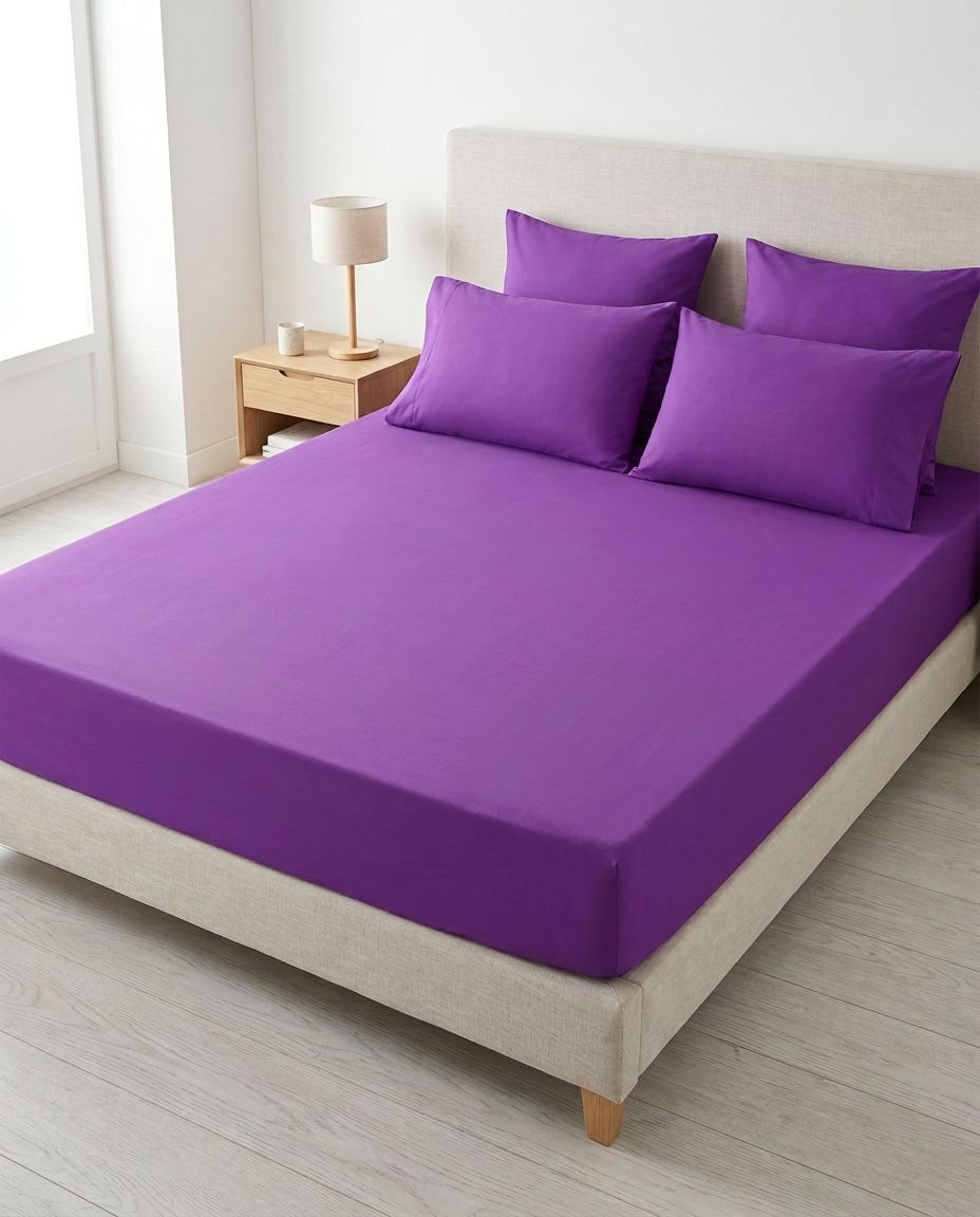 Drap-housse violet uni