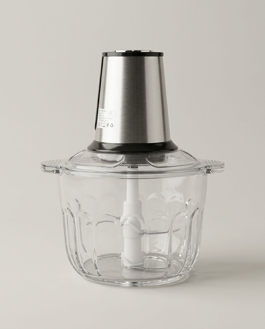 Hachoir électrique avec bol en verre