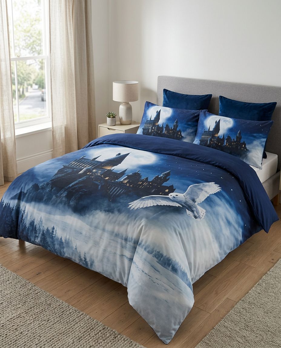 Housse de couette Harry Potter bleue