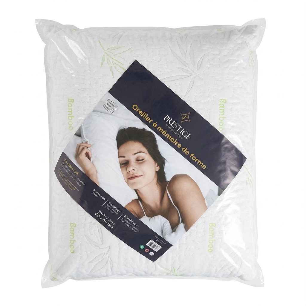 Oreiller PRESTIGE à mémoire de forme — 60 × 60 cm